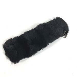 CHANEL Bracelet Fur CC CC Mark Accessories Bangle fur Black